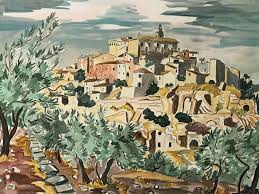 Oliviers A Gordes Art Paysage Peinture Figurative Peinture
