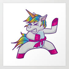 Buy Karate Unicorn Martial Arts Cute But Dangerous Art Print By Rikeonig Worldwide Shipping Available At Society6 Com Just One Of Art Art Prints Unicorn Art