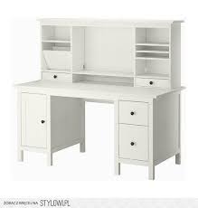 Biale Biurko Z Nadstawka Ikea Hemnes Styl Skandynawski Ikea Hemnes Desk Hemnes Ikea Hemnes