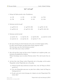Kgv Und Ggt Alle Aufgaben Auf Www Koonys De 0010 Vorgerechnet Klassenarbeiten Mathe Primfaktorzerlegung Mathematik