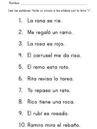 Silabas Con La R Y La Rr Learn Hebrew Learning Spanish Spanish Teaching Resources