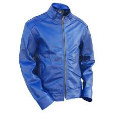 Blue Unisex Premium Genuine Pure Leather Jacket With Quilted Lining In 2020 Leather Jacket Men Jackets Men Fashion Blue Leather Jacket