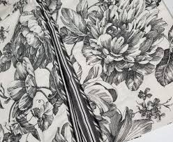 Floral Black And Cream Curtains For Sale Waverly Black Cream Floral Toile Striped Valance Buttons 35 X18 Flowers Garden Waverly Black Floral Toile Va Floral Toile Waverly Cream Flowers