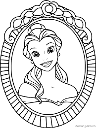 Penguin coloring pages to print. Belle In The Mirror Coloring Page Coloringall