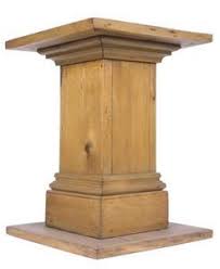 Diy Wood Pedestal Hunker Wood Pedestal Wood Diy Wood Projects