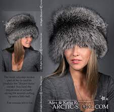 Boyaryn Luxe Fur Hat Silver Fox Fur Accessories Fur Hat Hats