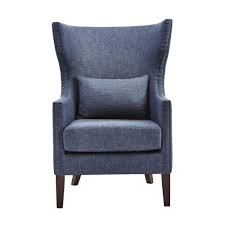 Home Decorators Collection Bentley Capri Blue Upholstered Arm Chair 9434700180 The Home Depot Armchair Upholstered Arm Chair Blue Accent Chairs