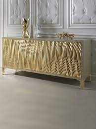 Make life more luxe with gold furniture. Gold Wave Front Buffet Sideboard Luxury Furniture Gold Furniture Interior Design