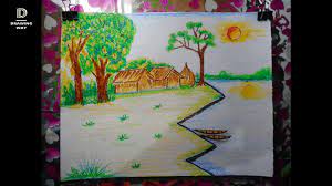 Learn how to draw summer season pictures using these outlines or print just for coloring. How To Draw Scenery Of Summer Season Step By Step Very Easy With Oil Pastels 148 Video Dailymotion