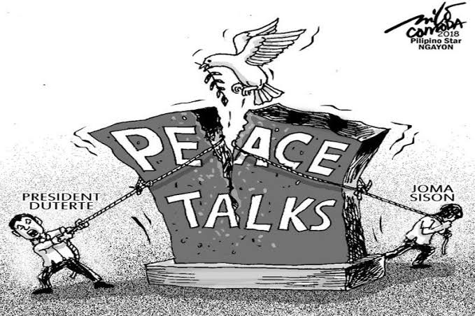 Image result for EDITORIAL; PEACE TALKS PINOY CARTOON"