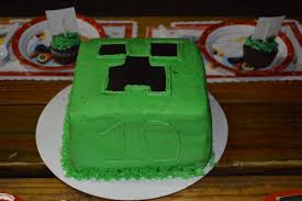 Pin By Jennifer Jordan On Sam S Minecraft Party Cake Creeper Cake Minecraft Birthday