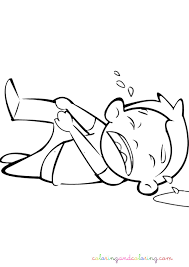 I spilled my special tea. Crying Boy Coloring Pages