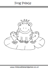 Choose your favorite coloring page and color it in bright colors. Frog Prince Coloring Page Kids Puzzles And Games