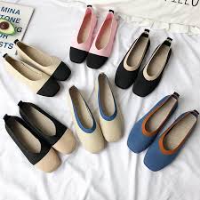 Shop over 590 top knit flats and earn cash back all in one place. Buy New Style Square Knit Flat Shoes In Spring And Summer Single Shoe Shallow Mouth Low Top Shoes Knitted Shoes Women S Knitting Four Seasons Shoes At Affordable Prices Free Shipping Real