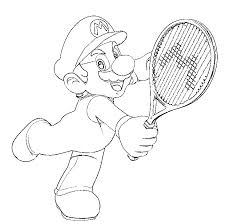 A table tennis player at the service; Coloring Pages Tennis Morning Kids