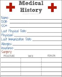 Medical History Free Printable At Home With The Barkers Medical History Family Medical Medical Printables