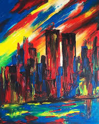 9 11 Fire In The Sky By Rhonda Lee Art Abstract Drawings Art Inspiration