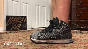 While most people's toes are generally on the same level, lebron's defy convention. Nike Lebron 17 Xvii Black White On Foot Youtube