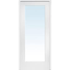 From frosted, textured and decorative glass doors options, you'll find endless design possibilities using our glass taste test online tool. Mmi Door 36 In X 80 In Right Hand Primed Composite Glass Full Lite Clear Single Prehung Interior Door Z009298r The Home Depot