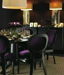 It is important to remember that purple is a color that is easy on the. Purple Velvet Dining Chairs Contemporary Dining Room
