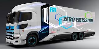Achieves powerful driving via enhanced torque distinguished by a high degree of efficiency. Toyota Hino Developing Profia Fuel Cell Truck Electrive Com