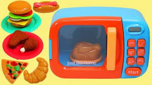 Just Like Home Toy Microwave Oven Play Kitchen Play Doh Steak Chicken Dinner Youtube Play Kitchen Toy Kitchen Accessories Play Kitchen Sets