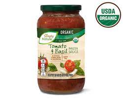 Organic Tomato Basil Pasta Sauce Simply Nature Aldi Us