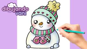Muñeco De Nieve Para Colorear Kawaii