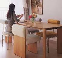 Amazon.com: Mesa de comedor de madera de estilo nórdico de ...