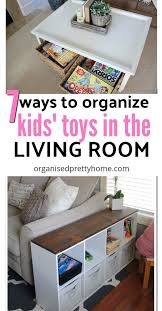 Living Room Toy Storage Ideas Organised Pretty Home Living Room Toy Storage Toy Room Organization Kid Friendly Living Room