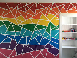 Triangle frog tape wall designs. Triangle Wall Paint Design Ideas With Tape Novocom Top