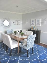 Fabulous dining room in captivating royal blue [design: Chair Blue Dining Table Set Elegant Light Blue Dining Room Chairs Layjao