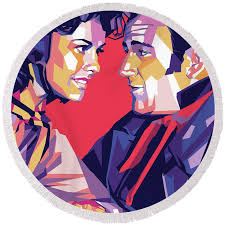 Paulette Goddard and John Wayne Long Sleeve T-Shirt by Retro Movie Posters 