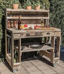 Grill Table Made Of Pallet Grill Table Made Of Euro Pallets Pallet Furniture Europaletten Tisch Grilltisch Paletten Tisch