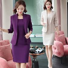 If it's a daytime event go for light colors and fabrics. Purple Women Formal Dress Suit Ladies Elegant Business Office Wear Blazer Suits Long Sleeve Blazer Jacket Dresses Plus Size Dress Suits Aliexpress