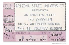| view full legal text opens in a new window. A S U Activities Center Arena July 20 1977 Tempe Led Zeppelin Official Website