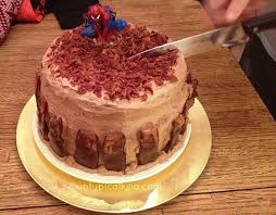 Birthday Cake For Boyfriend Pinterest Bacon Birthday Cake Full Of Awesome Pinterest Cake Bacon Party Bacon Lover