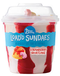 Item #1263707 | gtin #10070640002495 | upc #070640002498. Load D Sundaes Strawberry Shortcake Blue Bunny