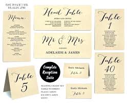 Wedding Seating Plan Cards Template Editable Seating Cards