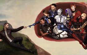 Kelly 岛田桐子 shimada kiriko aged 17 date of birth: Wallpaper Hands Art Team Ashley Mural Mass Effect Shepard Characters Kelly Fan Art Jack Kaidan Liara Creation Of Adam Miranda Profit Images For Desktop Section Igry Download