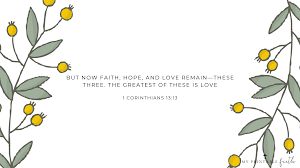 This chapter covers the subject of love. 1 Corinthians 13 13 Free Desktop Wallpaper My Printable Faith