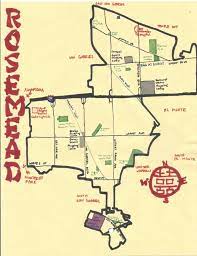 Rosemead Drawing In 2021 Map Art Marker Art Drawings