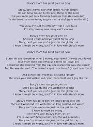 English children songs lyrics with translations: Song Lyrics My Fave Songs Stacy S Mom Fountains Of Wayne Wattpad