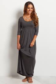 Black 3 4 Sleeve Maxi Dress Pin On Dresses