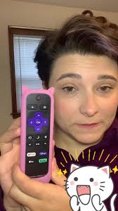 This remote cover is too cool! #remotecover #cat #catlover #glow  #glowinthedark #pink #roku #rokutv #tts #tiktokshopfinds