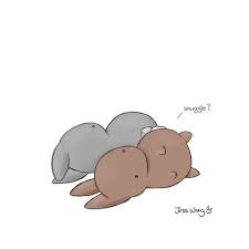 Snuggle Art Print Bunny Drawing Cute Drawings Bunny Art