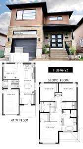 Discover The Plan 3876 V2 Winslet 3 Which Will Please You For Its 3 Bedrooms And For Its Contemporary Styles House Layouts Narrow House Plans Narrow Lot House Plans