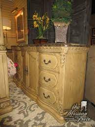 Handsome Collezione Europa Ornate Dresser In A Light Finish With Marble Top There Are Six Drawers And One Shelf Behin King Bedroom Sets Bed N Bath Bedroom Set