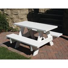Shop picnic tables at acehardware.com and get free store pickup at your neighborhood ace. Dura Trel 4 Ft White Vinyl Patio Kids Picnic Table 11127 The Home Depot
