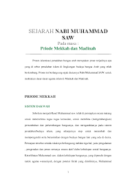 Makalah sejarah singkat nabi muhammad saw. Doc Sejarah Nabi Muhammad Saw Pada Masa Priode Mekkah Dan Madinah Muhammad Sufyan Tsauri Academia Edu